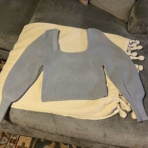 Grey , line & dot sweater L